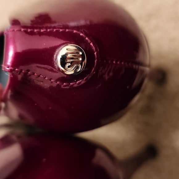 Stuart Weitzman Patent Leather Peep Toe Platform Heels - Picture 15 of 16